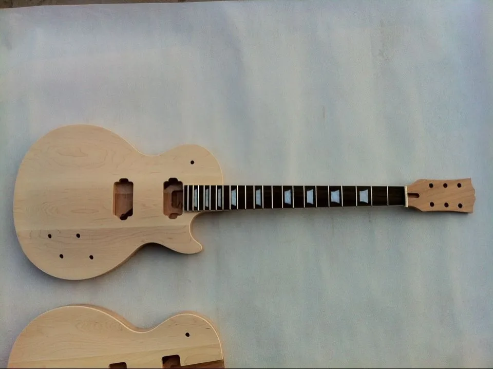 

DIY top grade Unfinished electric guitar body with neck , electric guitar kit , one piece of guitar