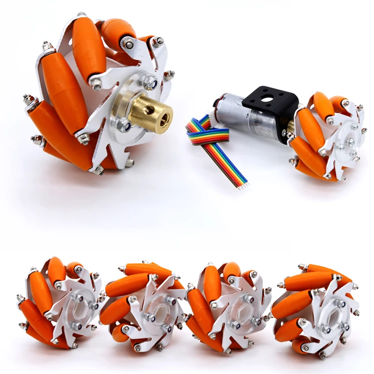 

Yellow Mecanum Wheel Diameter 60mm Wheat Wheeled Omni-directional Wheel Driving Universal Wheel Four with Coupling Price