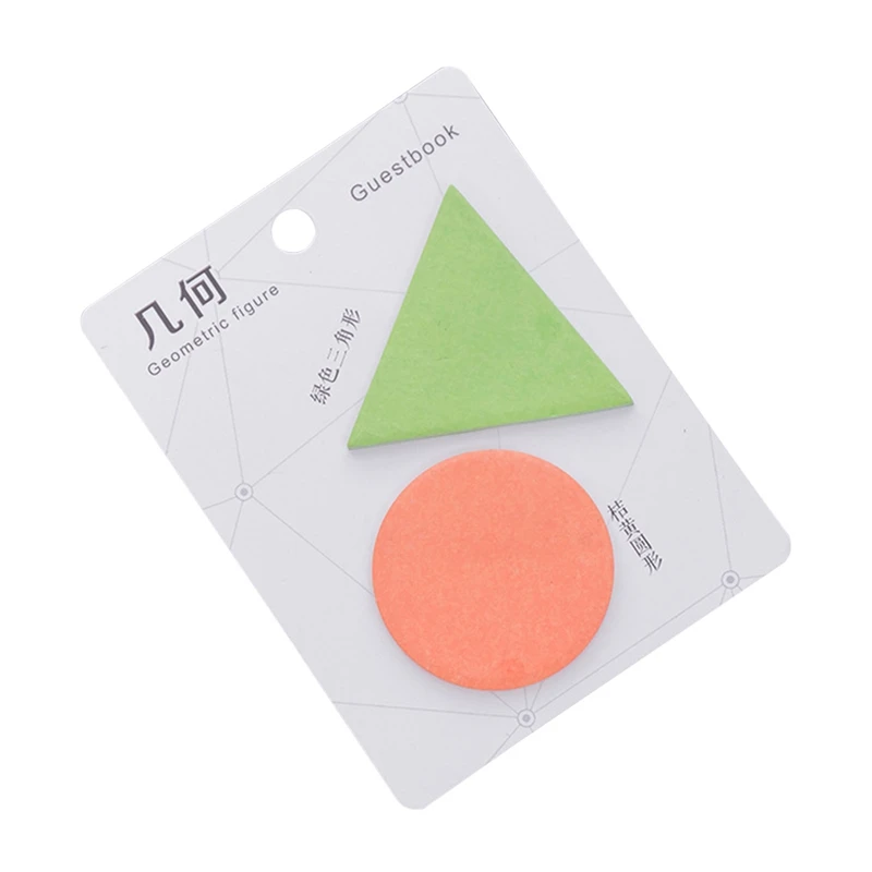 

1PCS kawaii Geometric shape Color message notes Sticky Notes Post Memo Pad Korean stationery School Supplies Planner Stickers
