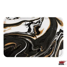 [MIAOJI] роскошный полноразмерный тональный художественный коврик с мраморной текстурой черного и золотого цвета, мягкий коврик для двери, Впитывающий Коврик для ванны, нескользящий 40x60 см
