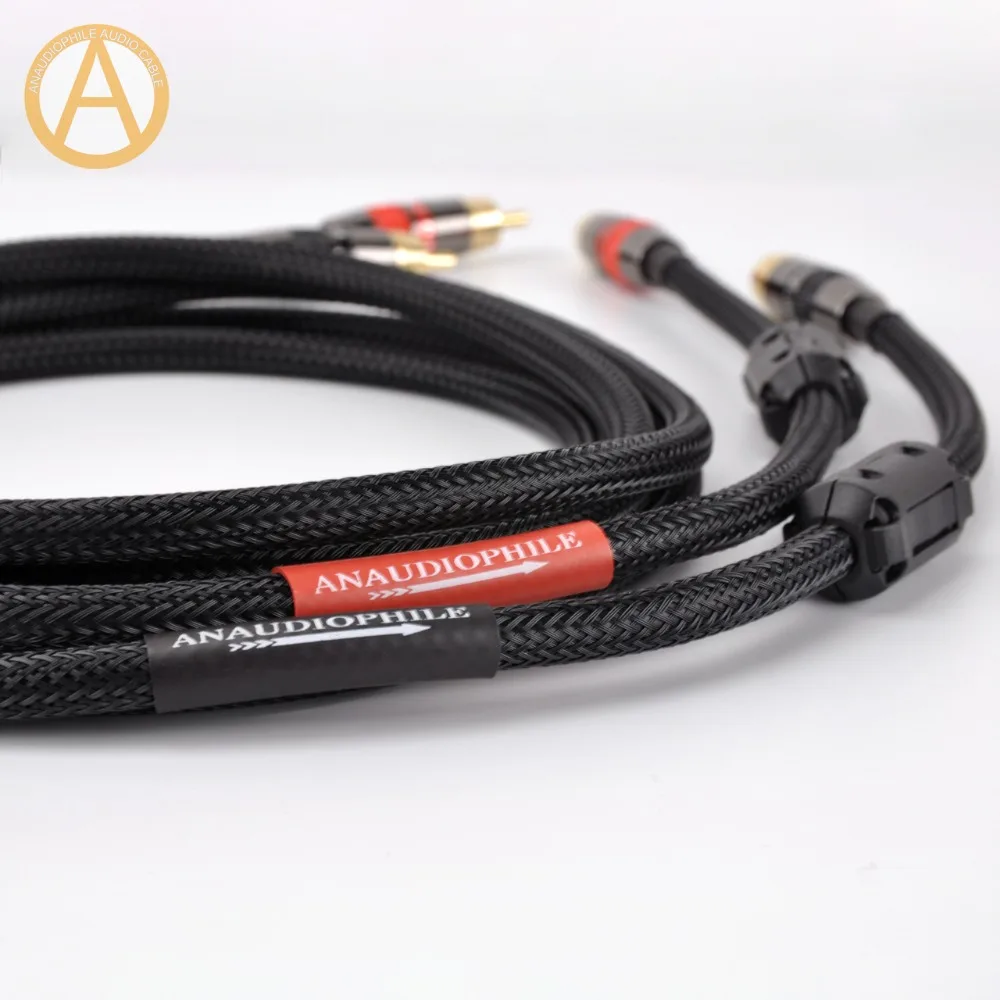 Hifi RCA Cable 2RCA To 2RCA Male RCA Audio AV Cable 4N OFC RCA Interconnect Cable Amplifier Preamplifier DAC Enhanced Shield