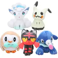 5ชิ้น/เซ็ต18-20เซนติเมตรอาทิตย์และดวงจันทร์Mimikyu Litten Rowlet Popplio Alola Vulpixของเล่นPlush Softตุ๊กตาของขวัญ