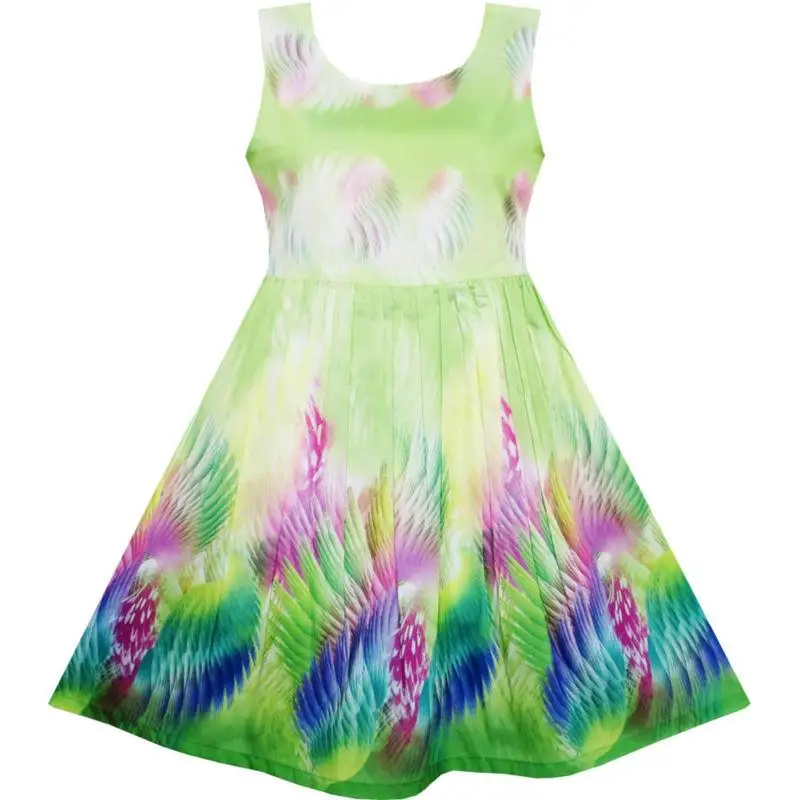 Sunny Fashion платья для девочек новогодние костюмы Небо Фантазия Красочный ангел