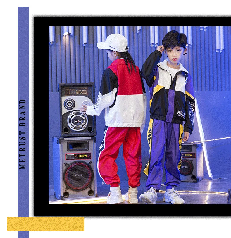 Children Boys New Trend hip-hop Dance Performance Sets For Jazz Dance Print Kids Clothes Halloween Party Clothing (9)