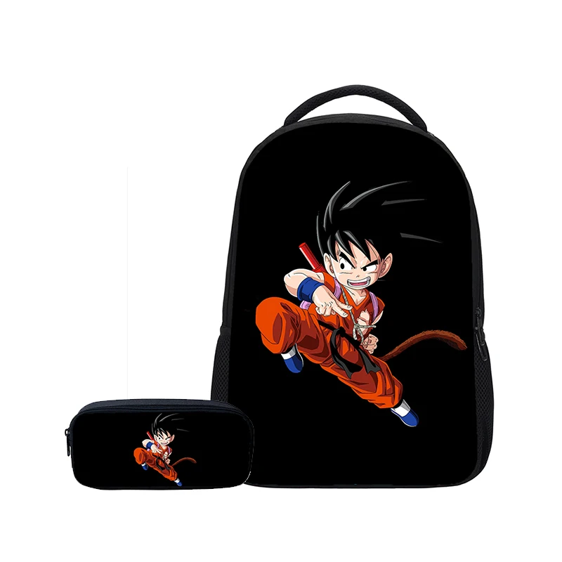 

Hynes Eagle Brand Anime Cool Dragon Ball Prints 2PC Set Backpacks Super Character Son Goku Vegeta School Bags For Boys Girls
