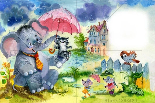 

DIY 5D Diamond Painting Cross Stitch elephant & cat Needlework crystal Diamond Mosaic full square rhinestones Diamond Embroidery