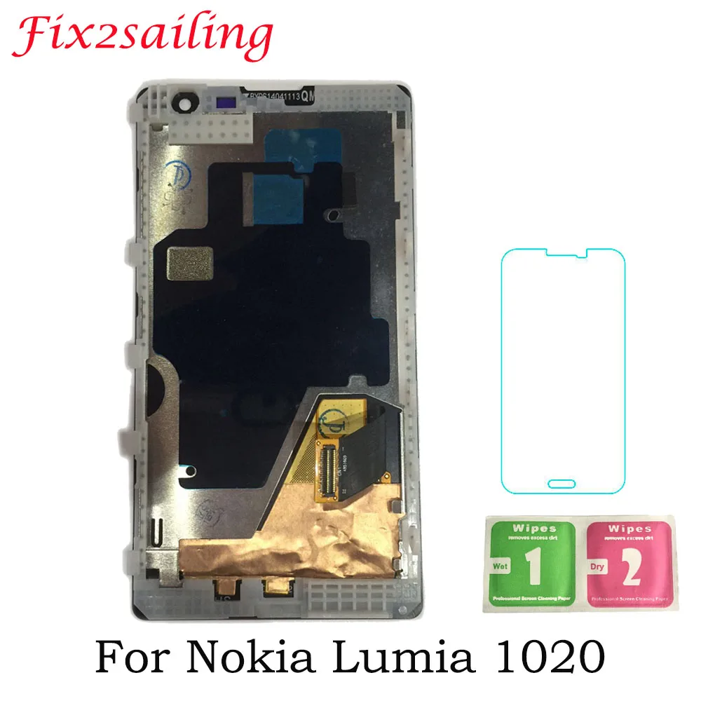 

Black Display With Frame For Nokia Lumia 1020 LCD Display Touch Screen Digitizer Assembly Free shipping
