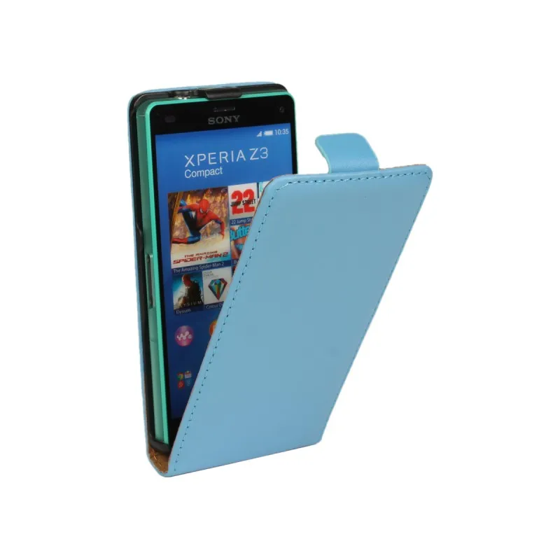 Для sony Xperia Z3 компактный чехол-книжка для sony Z3 Compact Coque D5803 D5833 ультратонкий кожаный чехол-кошелек Funda Capa Etui - Цвет: blue