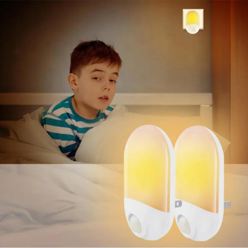 

PIR Motion Sensor Night Lights Plug and Play LED Night Light Lamp Movement Chargeable Closet Light For Kids in Bedroom Toilet