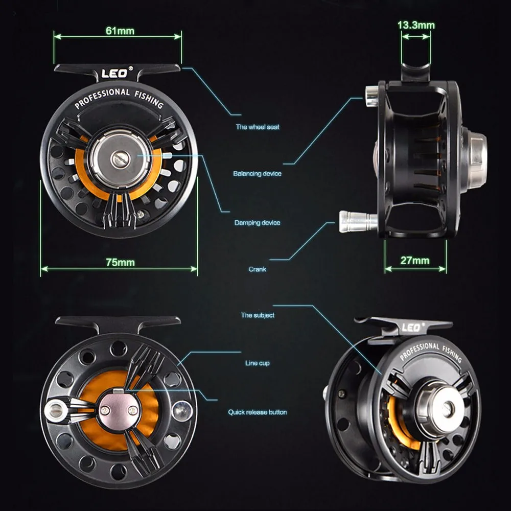 Leo Fly рыболовные катушки левый и правый взаимозаменяемые 3BB шариковый подшипник 1:1 цельнометаллический бывший рафтинг Рыболовная катушка Ледовое колесо