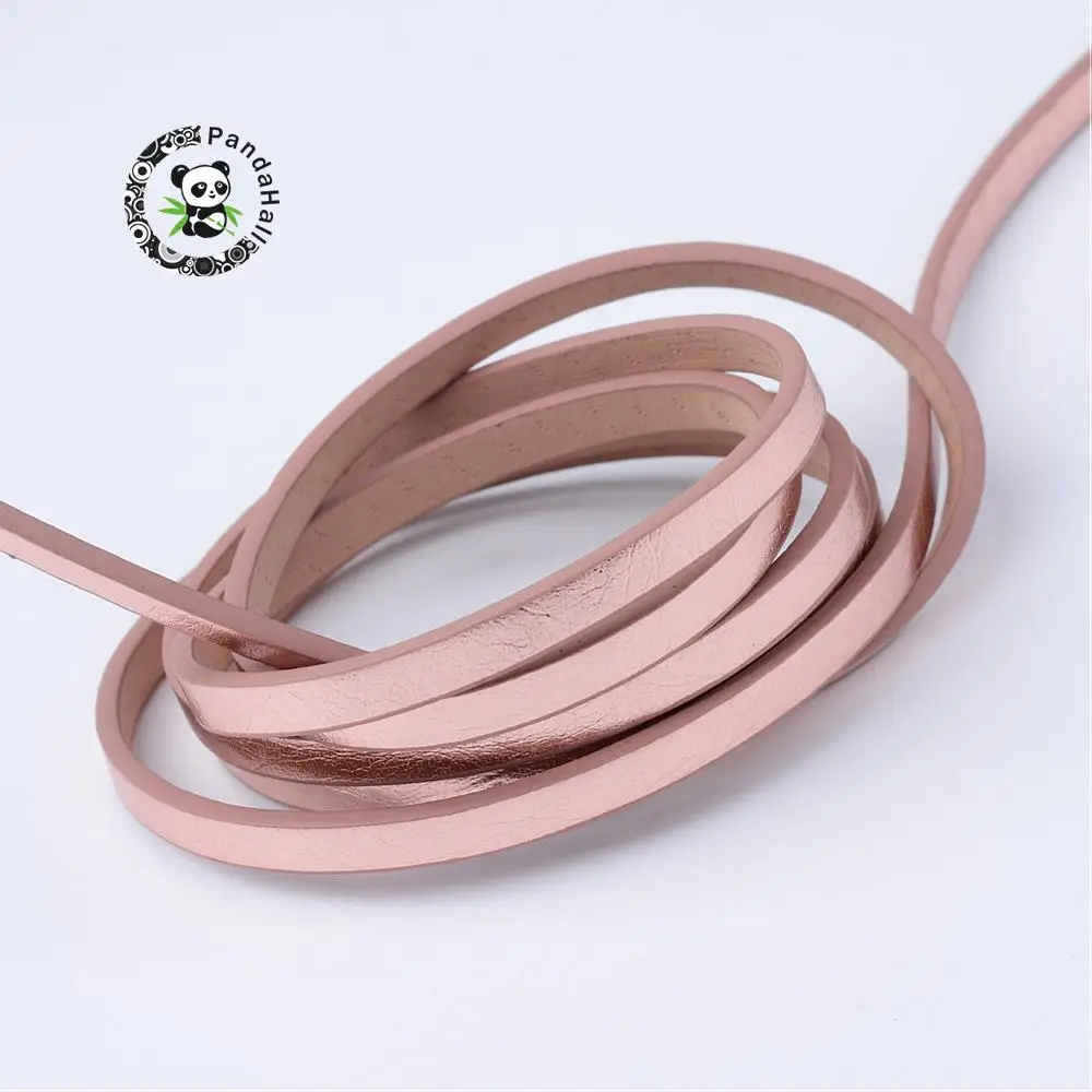Искусственная кожа Шнуры, смешанный Цвет, 5~ 5.5x2 мм; около 1.2 м/strand