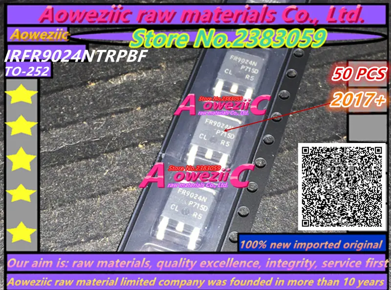 Aoweziic 2017 + 100 новый оригинальный IRFR9024NTRPBF IRFR9024NPBF IRFR9024N FR9024N TO 252 MOSFET P D PAK 55V 11A| |