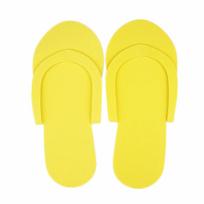 Mayitr 6pairs Disposable Foam Slippers High Quality Spa Pedicure Flip Flop Assorted Colors For Salon Foot Care Tool