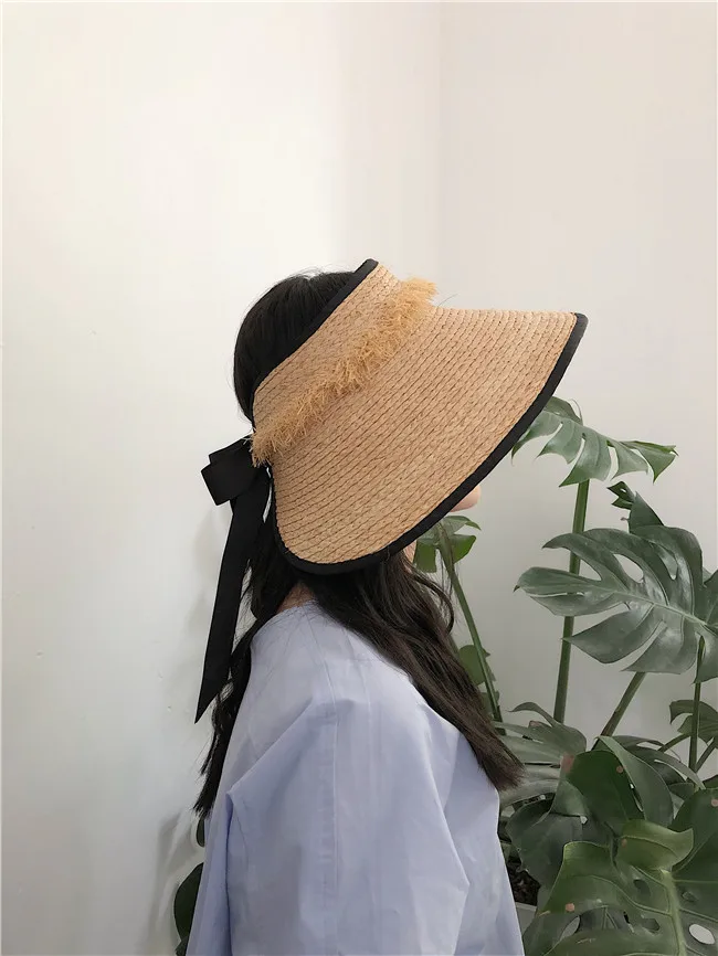  Sun hat summer hat for women beach hat ladies straw  raffia hat sun visor hat women sun visor straw raffia sun visor caps (11)