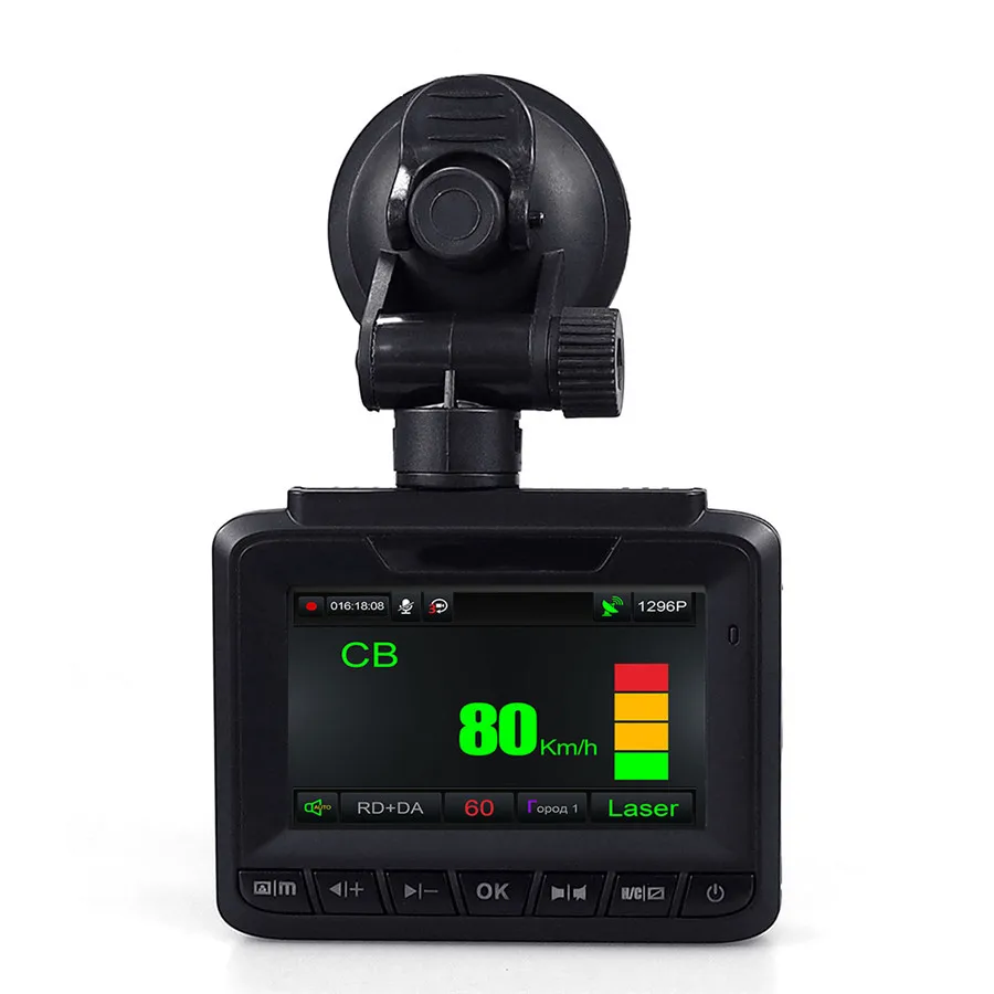 

New 3 in 1 Car Radar Detector GPS Track Recorder Car DVR 1296P Dual Lens Rear Camera Exclusively for Russia
