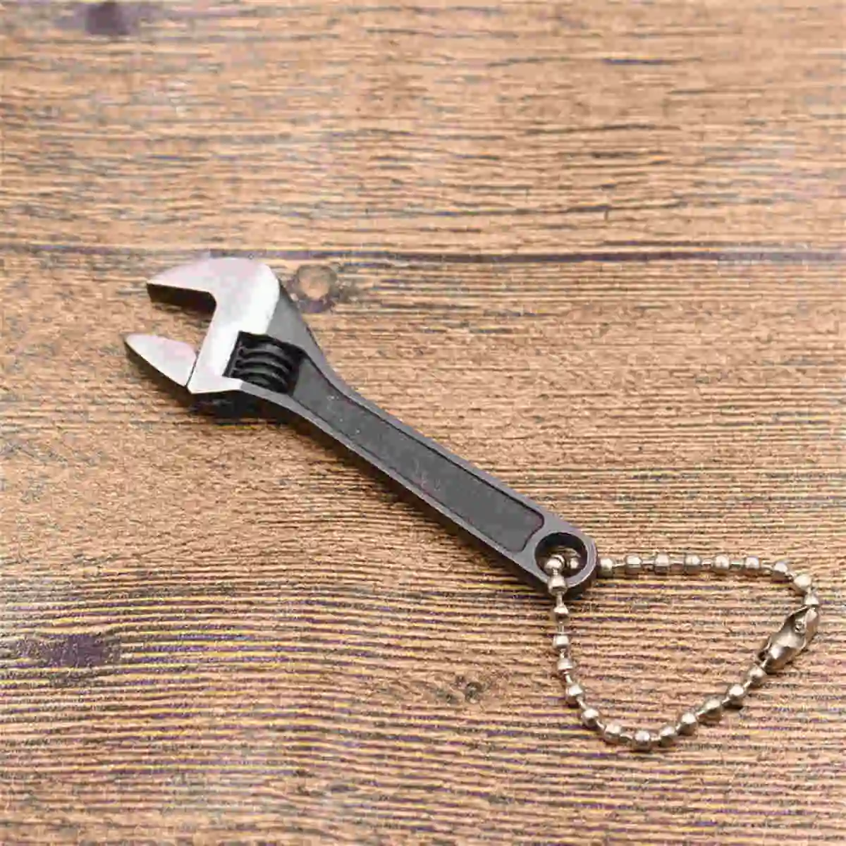 66mm 2.5" Mini Metal Adjustable Tool Wrench Spanner Key Chain Ring