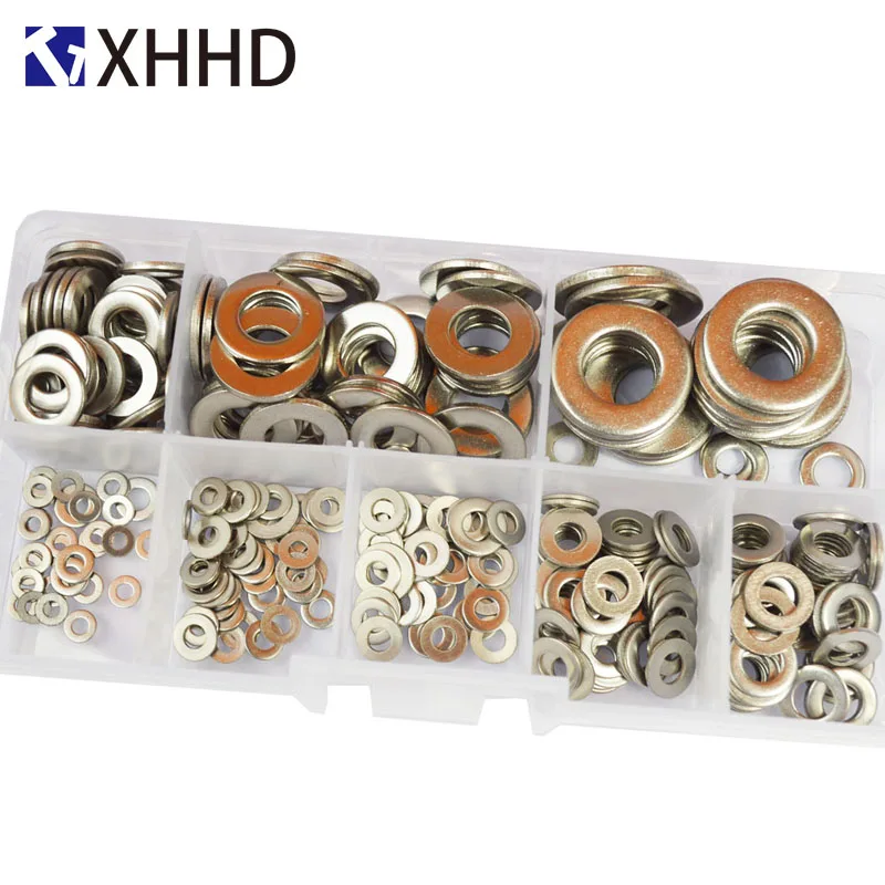 

Flat Plain Washer Metric Flat Gasket Set Assortment Kit Box 304 Stainless Steel Hardware Accessories M2 M2.5 M3 M4 M5 M6 M8 M10