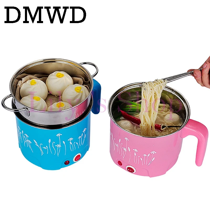 DMWD Multifunction electric Skillet Stainless Steel rice Cooker Steamed