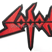 SODOM вырезанный Thrash Rockabilly логотип музыкальной группы вышитый Железный на и нашивка на одежду тяжелый металл пользовательский дизайн патч