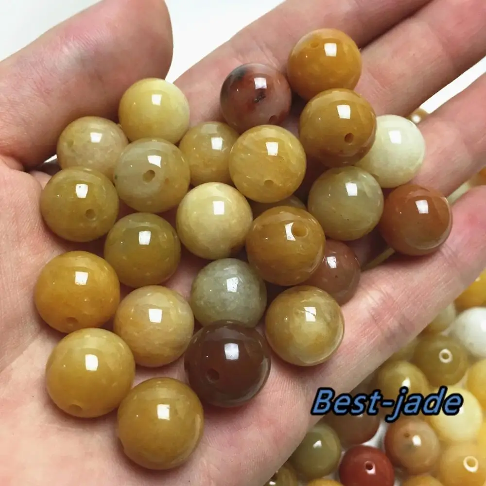 Плоский круглый бисер Huanglong Jade Jadeite (ОПТ) браслеты 1 шт.|pulseras bracelets|pulseras depulsera jade |