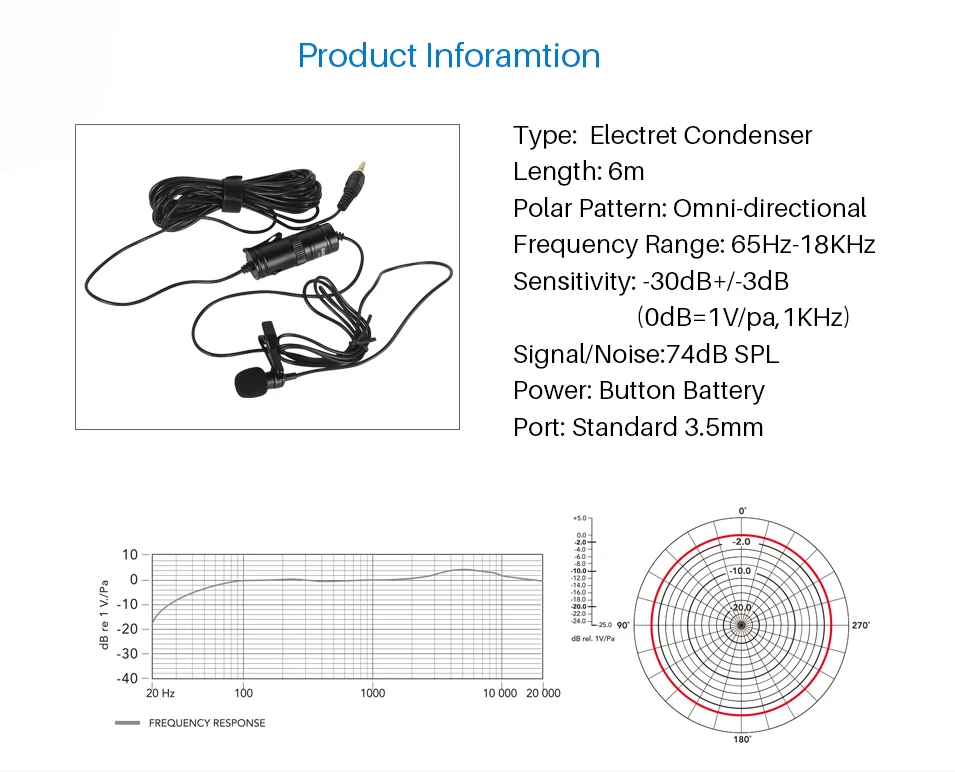 BOYA BY-M1 Vlog Audio Video Record Microphone for iPhone Android Mac Lapel Mic Lavalier Microphone for DSLR Camera Camcorder