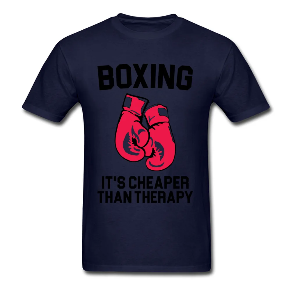 Casual Tops T Shirt Summer Fall 2018 New Fashion Crewneck 100% Cotton Fabric T-Shirt Men's T Shirts Boxing Cheaper Than Therapy Boxing Cheaper Than Therapy navy