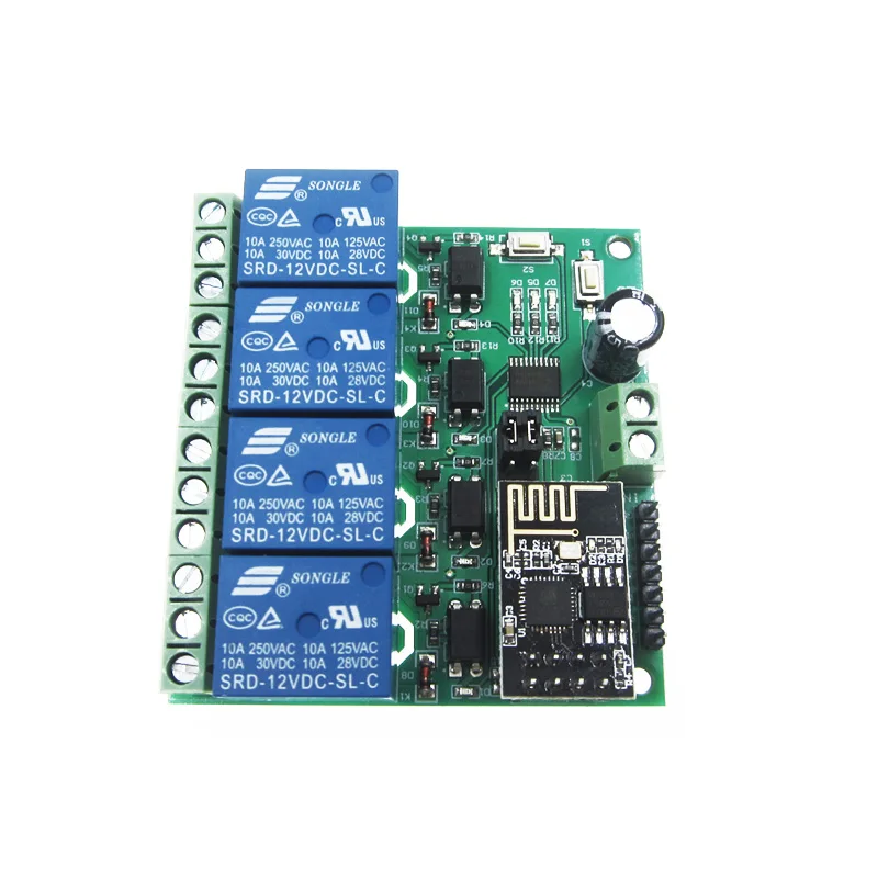 ESP8266 12V 4 WiFi реле канала модуль умный дом с помощью приложения на телефоне