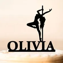 На заказ Стриптизер торт Топпер день рождения, вечеринка, танцы, торт Топпер сексуальная девушка персонализированные торт Топпер