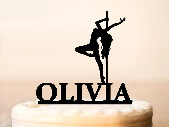 Pole dance fit dancing stripper woman 3d domed sticker set