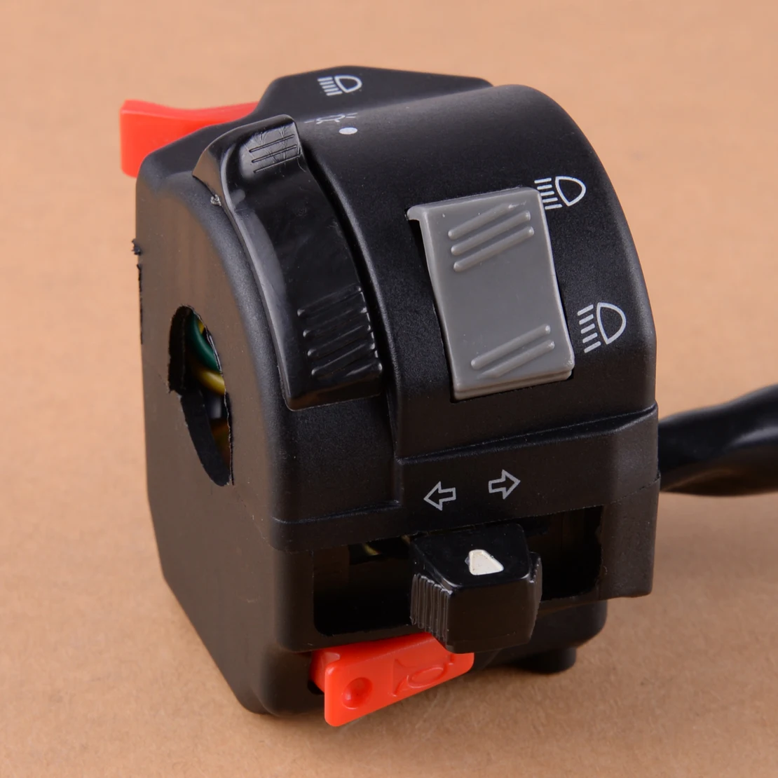 beler 22mm 7/8" Motorcycle Handlebar Control Headlight Turn Signal Fog Light Horn Switch With 11