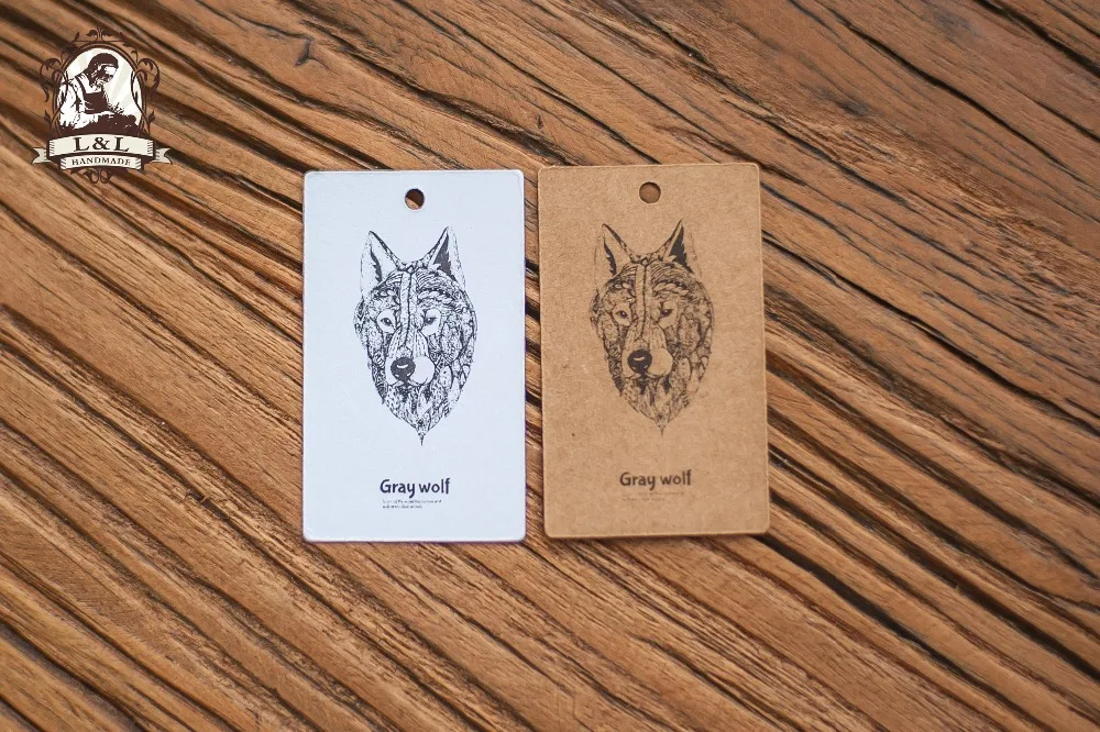 

S8-200pcs 3x5cm Rectangular label Product Clothing Trademark Label Animal Label