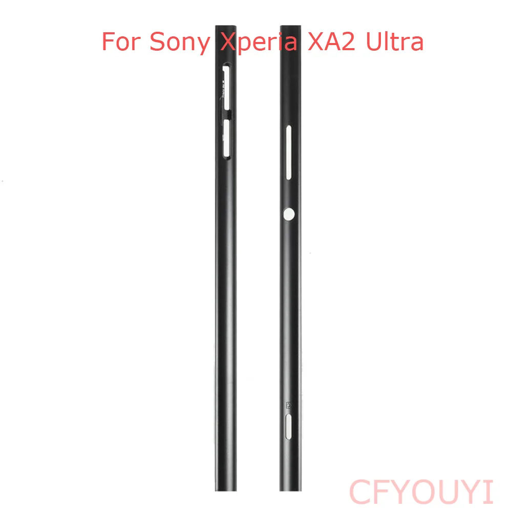 

Black Color Left and Right Middle Frame Bezel Cover Side Rim Side Key Panel For Sony Xperia XA2 Ultra