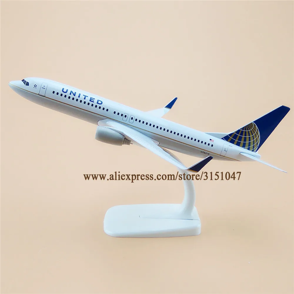 20cm Air American United B737 Boeing 737 Airlines Airplane Model Plane