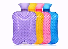 PVChot water bottle Hand Po charge injection trumpet tuba thick high-density non-rubber hot water bottle with warm water massage