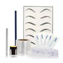 Практика кожи ручной работы ручка макияж бровей татуировки иголка для пигмента Набор новые наборы татуировок практика кожи ручной работы набор ручек S11