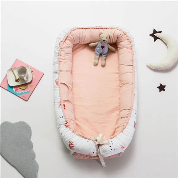 Baby Nest Bed Crib Travel Bed Cot for Children Infant Kids Cotton Cradle Newborn Bumper - Цвет: C7