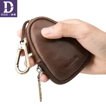 DIDE натуральная кожа водонепроницаемый ключ сумка для монет для мужчин брелок Сумочка Кошелек-органайзер чехлы на молнии Автомобильная сумка-Футляр для ключей