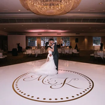 

Wedding Dance Floor Sticker Wedding Banquet Party Decoration Monogram Personalized Initials Letter Vinyl Wall Art Decal AZ220