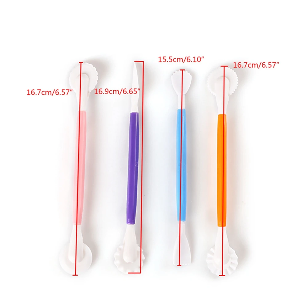 4pcs Carving Fondant Cake Mould Cake Decorating Modelling Tools Carving Pen Clay Carving Tools Pastry Carving Cutter Craft Mold