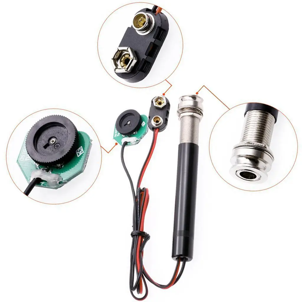 Горячая 1 шт. активный громкоговоритель с наконечником Jack Preamp Piezo Pickup Kit для