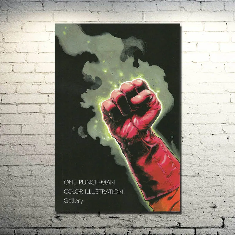 Картина японского аниме One Punch Man Art с шелковым принтом 13x20 24x36 для декора гостиной