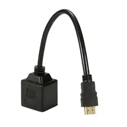 1 в 2 Выход 1080 P HDMI Стандартный порт штекер 2 Женский разделительный кабель адаптер