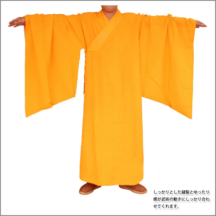 Shanghai Story Unisex High Quality Shaolin Temple Zen Buddhist Robe Lay Monk Meditation Gown Kung fu Training Uniform Suit