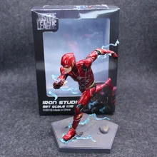 DC Super Hero Justice League The Flash Action Figure Running Statue Action Figure Models Toys 18cm