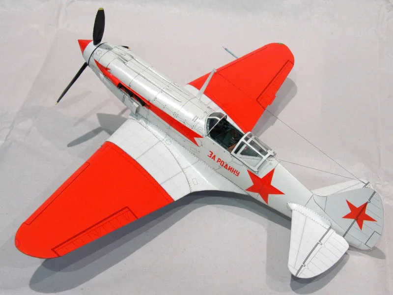 DIY Бумажная модель 1:32 MiG 3 sovit WW II Night Fighter зима 1942 3D бумажная игрушка ремесла|Наборы