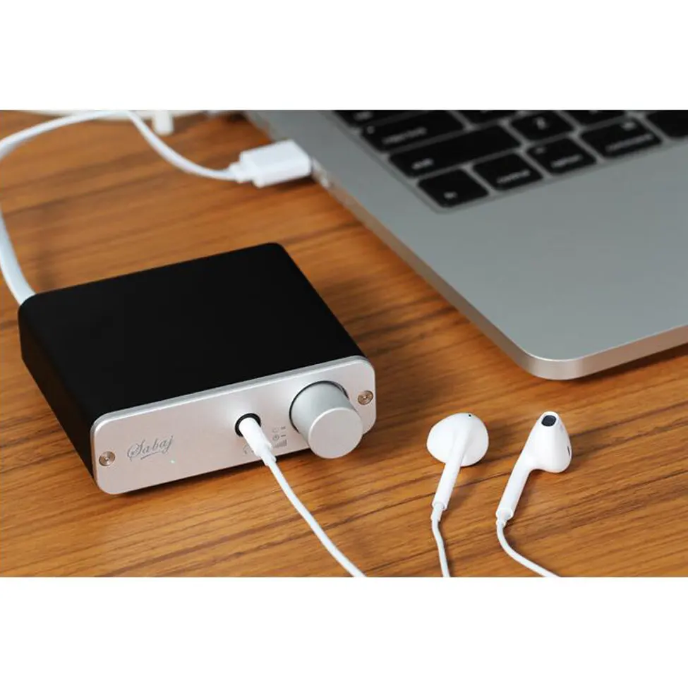 Sabaj D2 Audio Portable Headphone Amplifier Decoder All-in-one Coaxial Optical USB Input Mini Audio Amplifier Black Silver Sabaj D2 Audio Portable Headphone Amplifier Decoder All-in-one Coaxial Optical USB Input Mini Audio Amplifier Black Silver