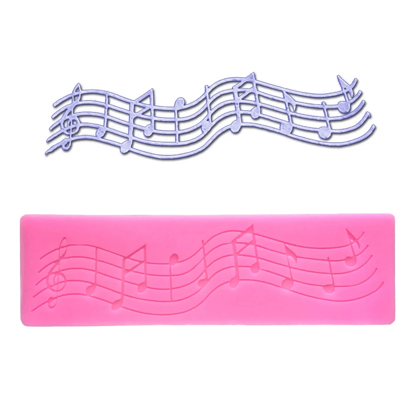 

Musical Note Lace Fondant Cake Decorating Tools,100% Food-Grade Silicone Baking Molds