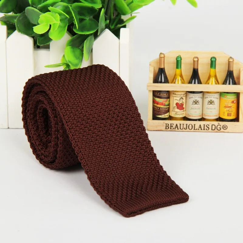 

mens ties 2014 brown cravat tie 5.5 cm new tie knit knitted necktie narrow slim skinny casual fashion boutique
