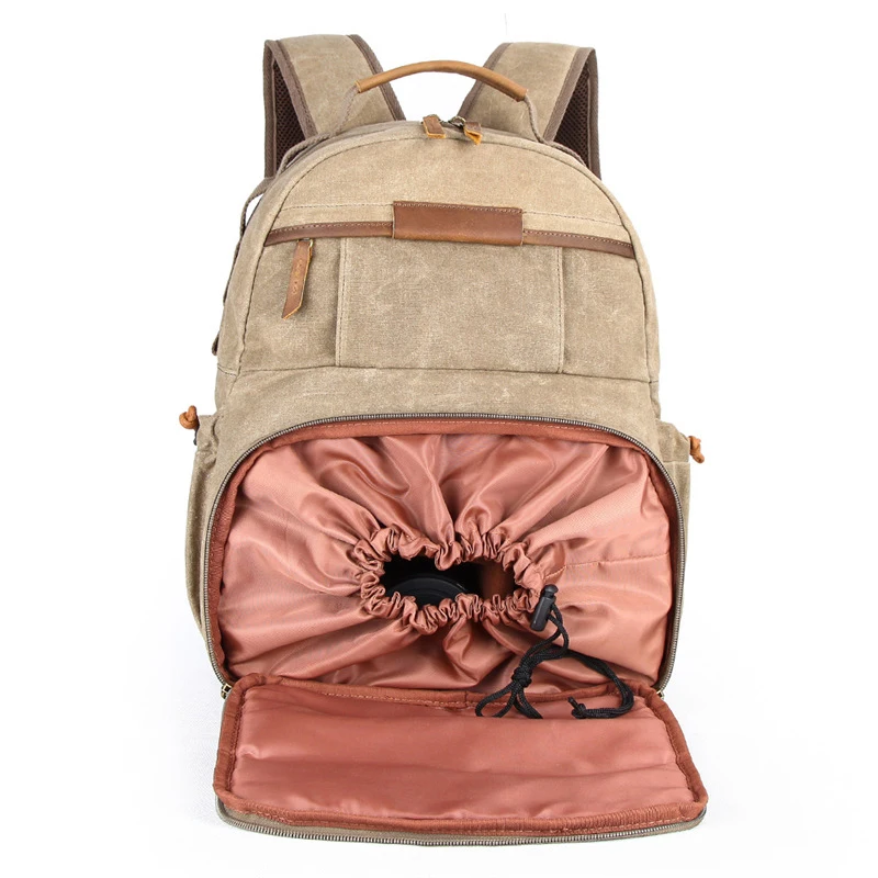 Digitale armee Leinwand Cslr Rucksack Kamera kakifarbig Bjyl grün Slr Schulter Tasche Wasserdicht Fotografie Grau Rqw56Pf5U