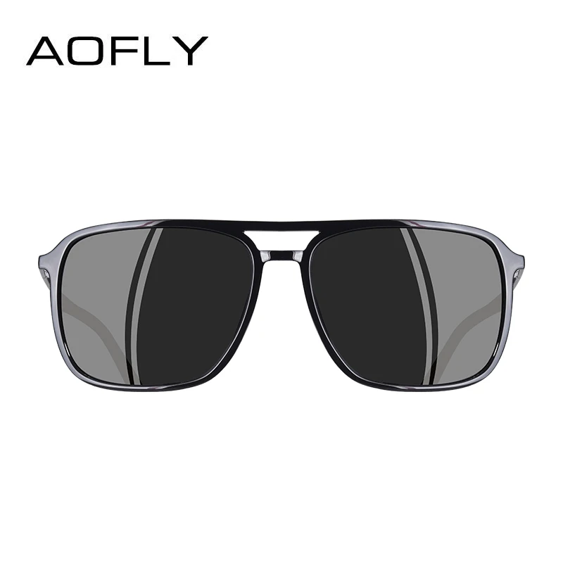Kopen Aofly Brand Design Zonnebril Gepolariseerde Mannen Punk Vintage Eyewear Steampunk Zonnebril Bril Gafas De Sol AF8114